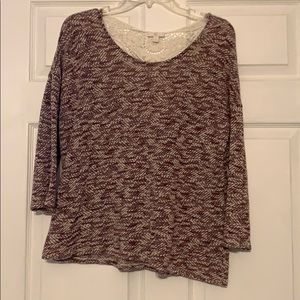 Crochet Detail Knot Sweater